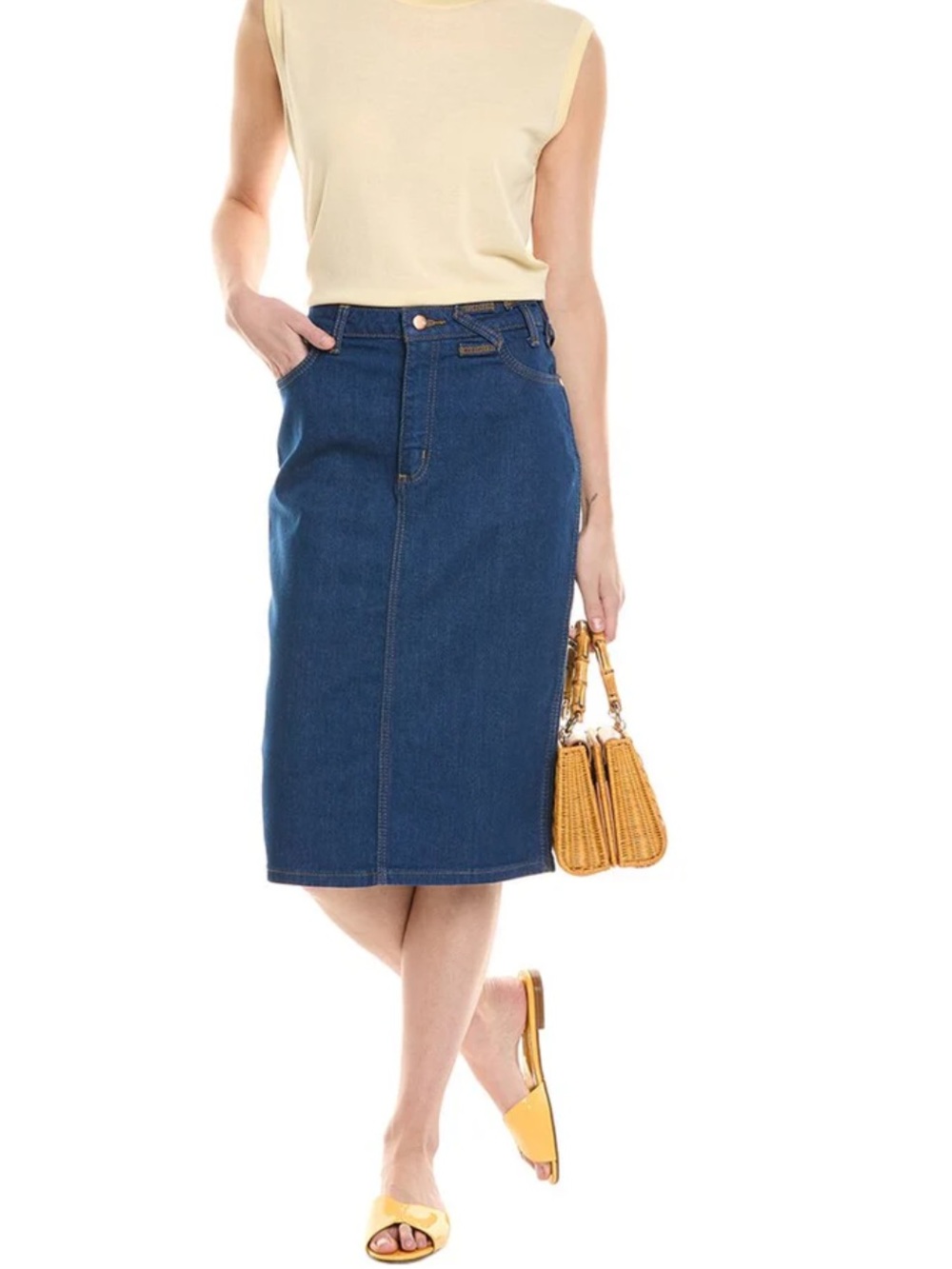 STAUD X WRANGLER THE PENCIL SKIRT size 24